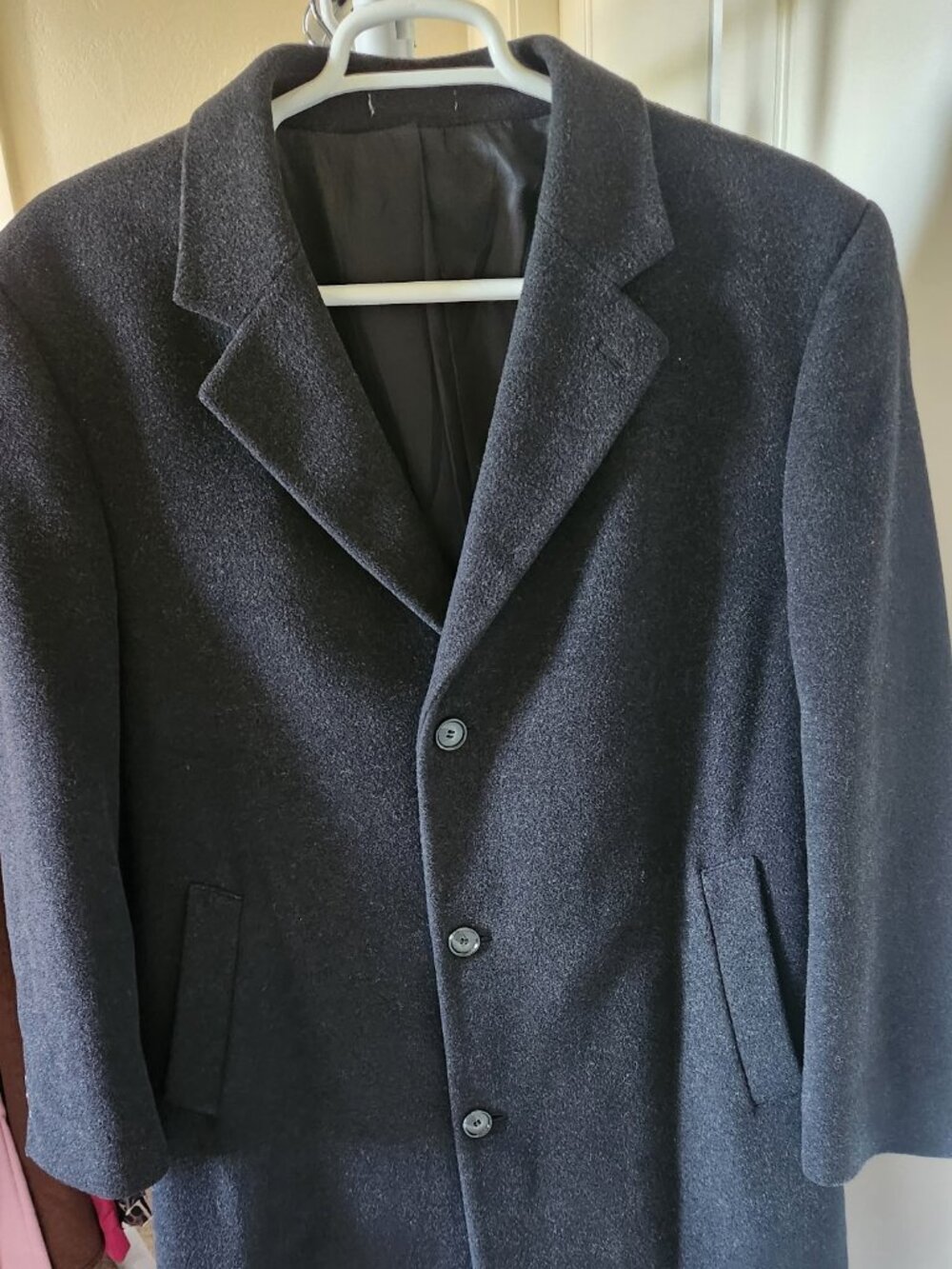 Cashmere Charcoal Men's Overcoat